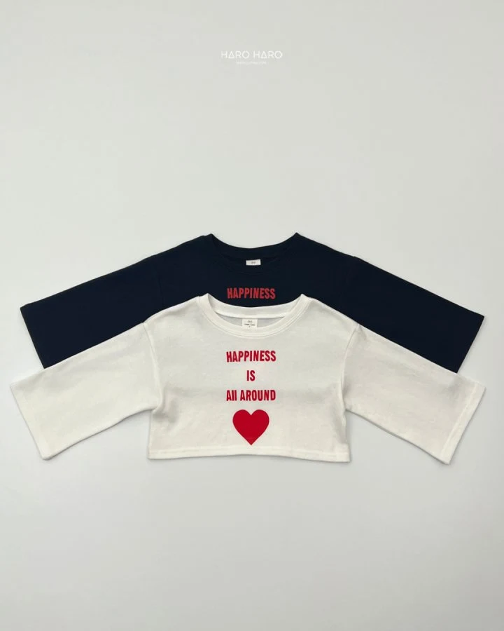 Haro Haro - Korean Children Fashion - #discoveringself - Happy Crop Tee - 2