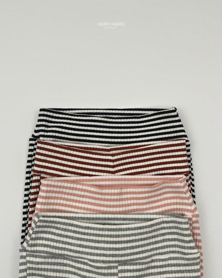 Haro Haro - Korean Children Fashion - #discoveringself - Honey Stripe Leggings - 3
