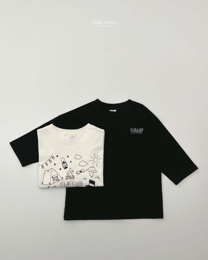 Haro Haro - Korean Children Fashion - #discoveringself - (Kids) Camping Tee - 8