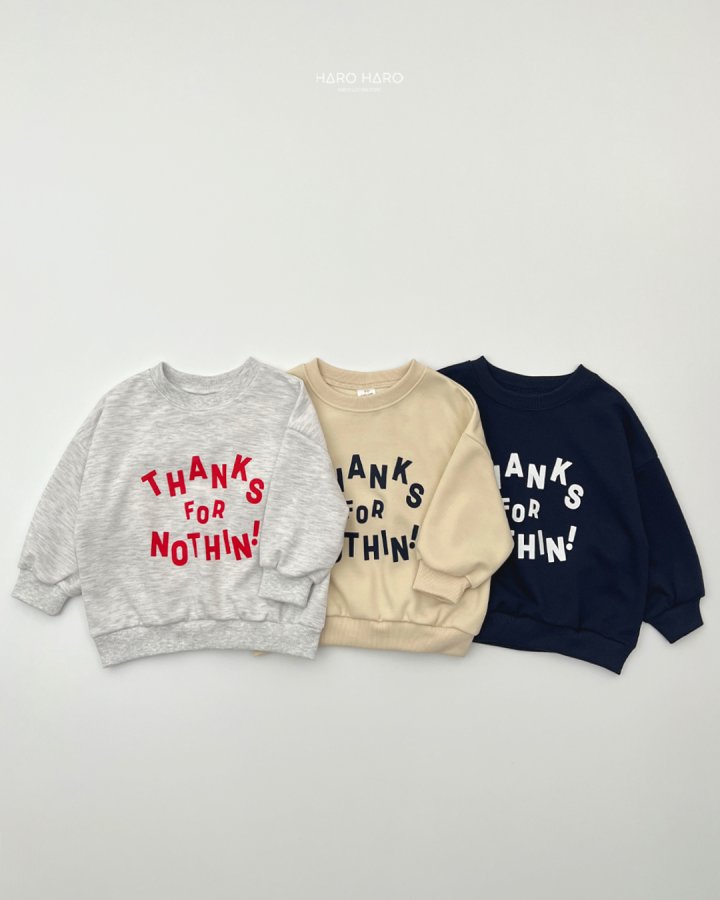 Haro Haro - Korean Children Fashion - #designkidswear - (Kids) Thanks Sweatshirt - 4
