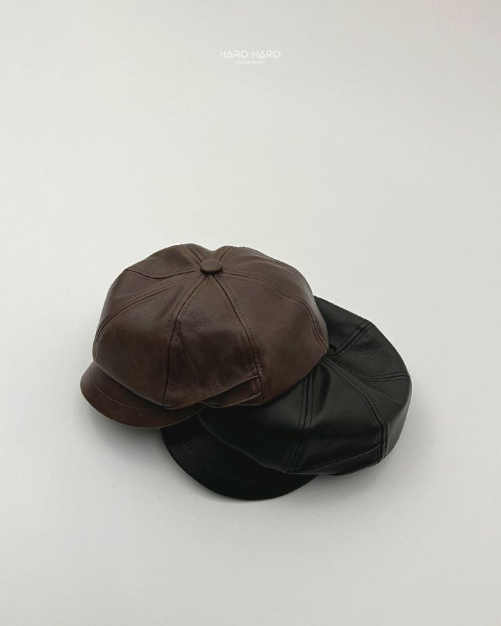Haro Haro - Korean Children Fashion - #designkidswear - Vintage Leather Beret - 4