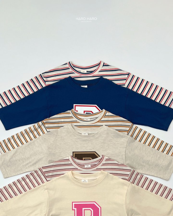 Haro Haro - Korean Children Fashion - #fashionkids - Point Logo Tee (set of 2) - 3