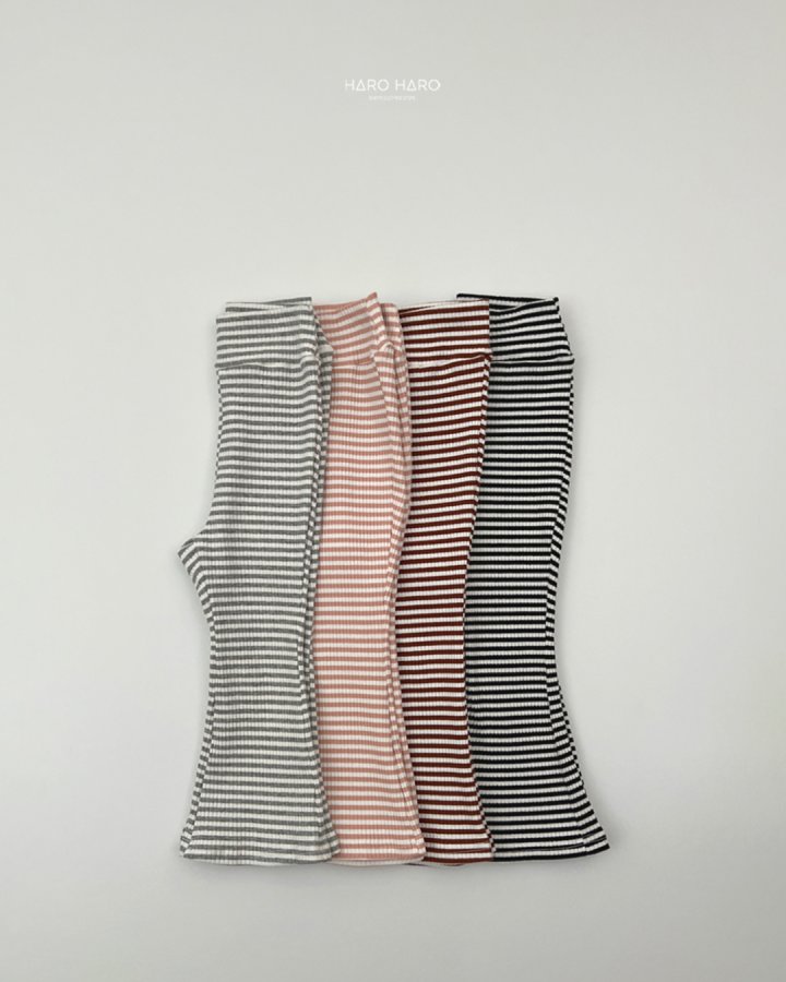 Haro Haro - Korean Children Fashion - #discoveringself - Honey Stripe Leggings - 4