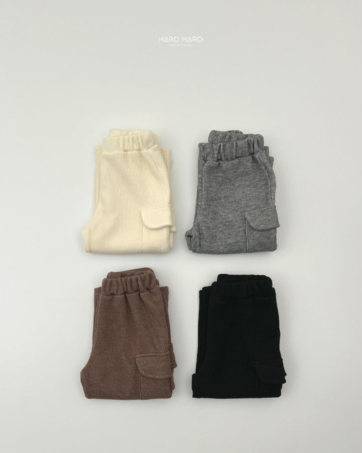 Haro Haro - Korean Children Fashion - #fashionkids - Margaret Knit Cargo Pants - 8