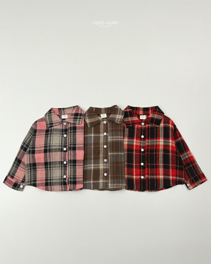 Haro Haro - Korean Children Fashion - #discoveringself - Best Check Shirt - 4