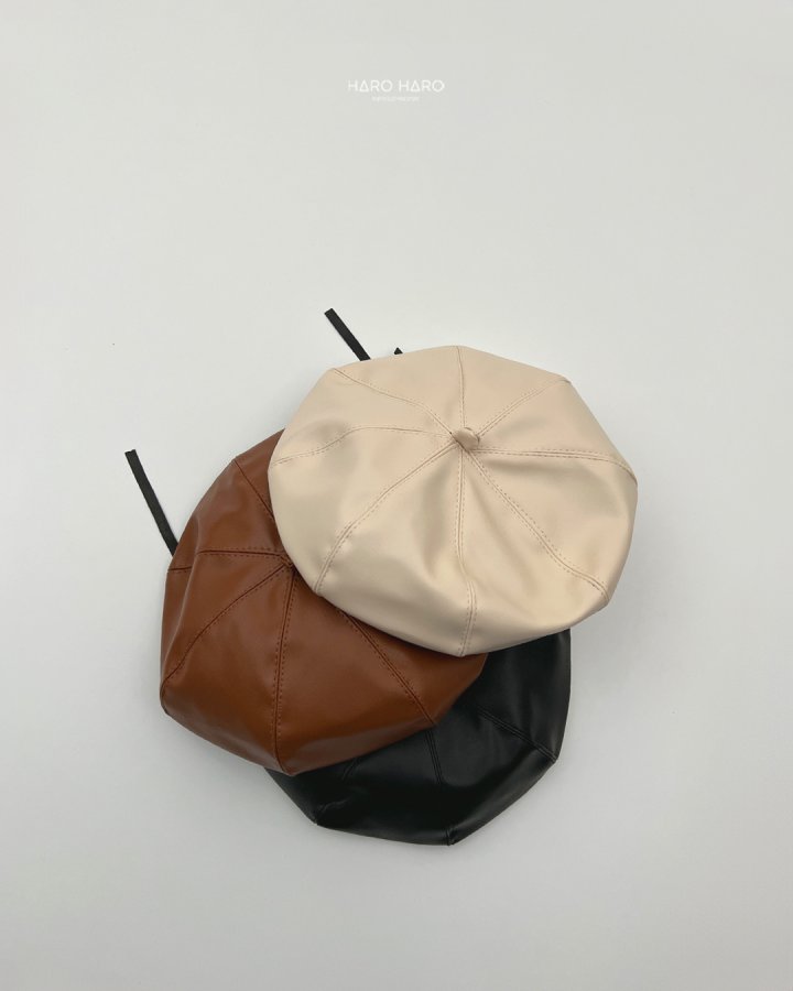 Haro Haro - Korean Children Fashion - #fashionkids - Parisian Leather Beret - 6