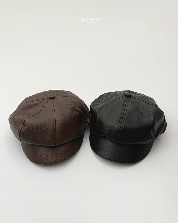Haro Haro - Korean Children Fashion - #fashionkids - Vintage Leather Beret - 5
