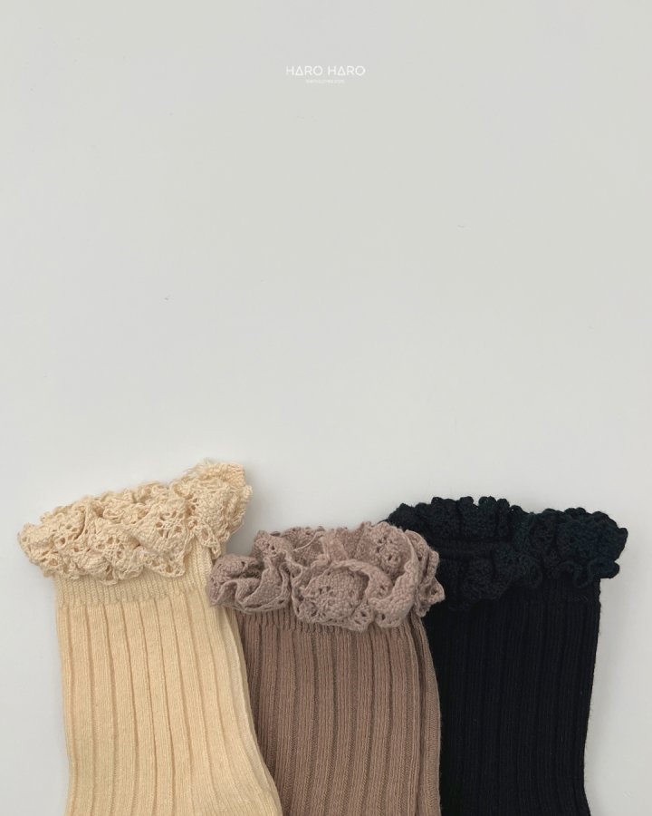 Haro Haro - Korean Children Fashion - #fashionkids - Ange Lace Socks - 2