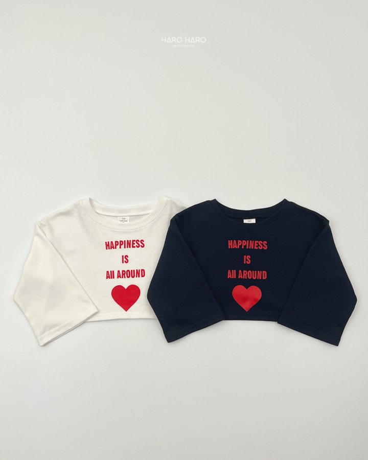 Haro Haro - Korean Children Fashion - #fashionkids - Happy Crop Tee - 4