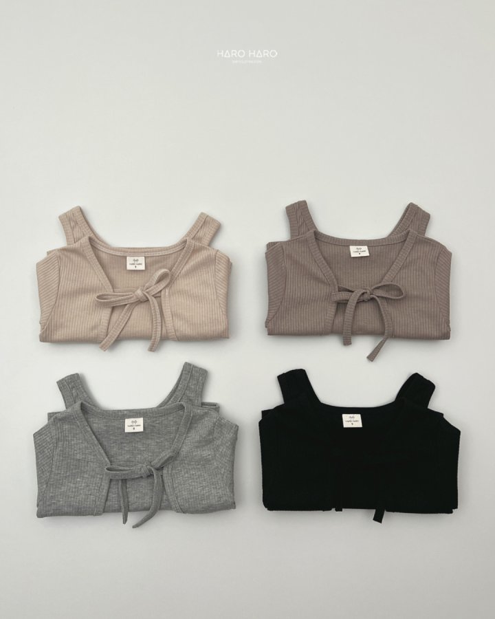 Haro Haro - Korean Children Fashion - #kidsshorts - Choco Ribbon Cardigan Set - 6