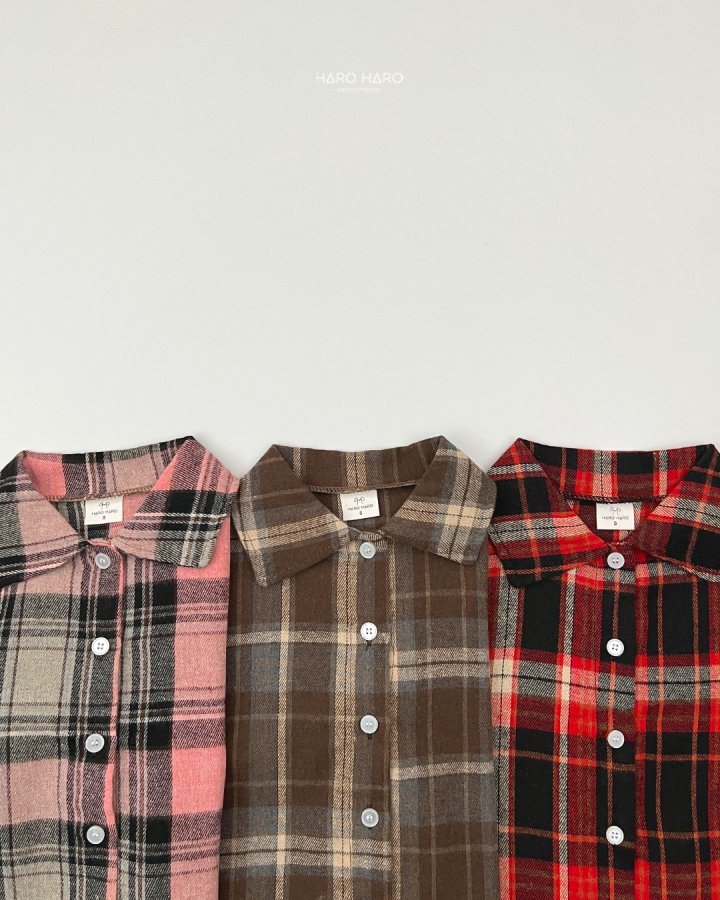 Haro Haro - Korean Children Fashion - #kidsshorts - Best Check Shirt - 5