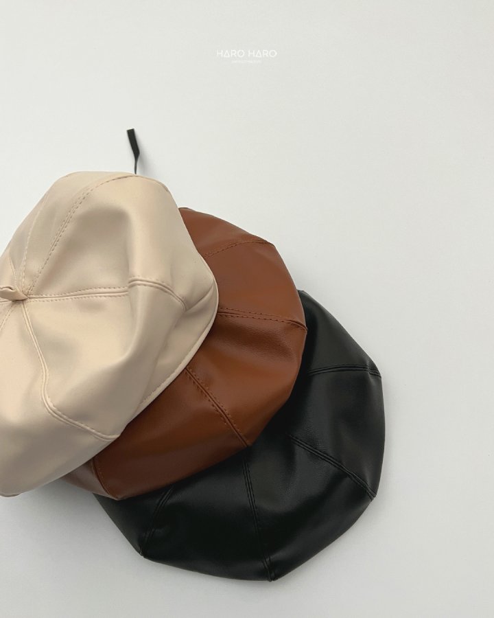 Haro Haro - Korean Children Fashion - #kidsshorts - Parisian Leather Beret - 7
