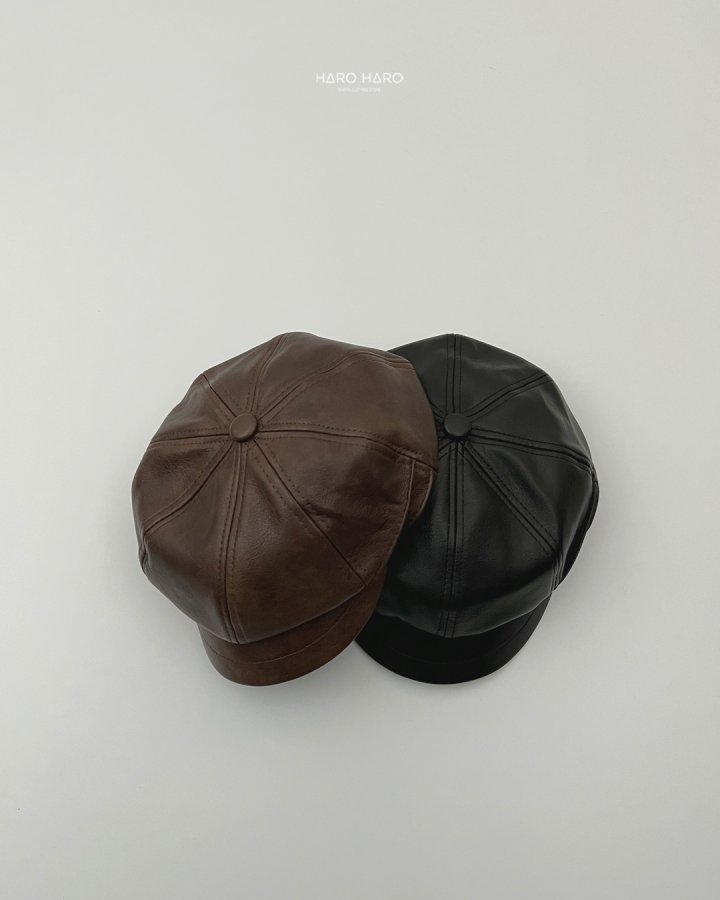 Haro Haro - Korean Children Fashion - #kidsshorts - Vintage Leather Beret - 6