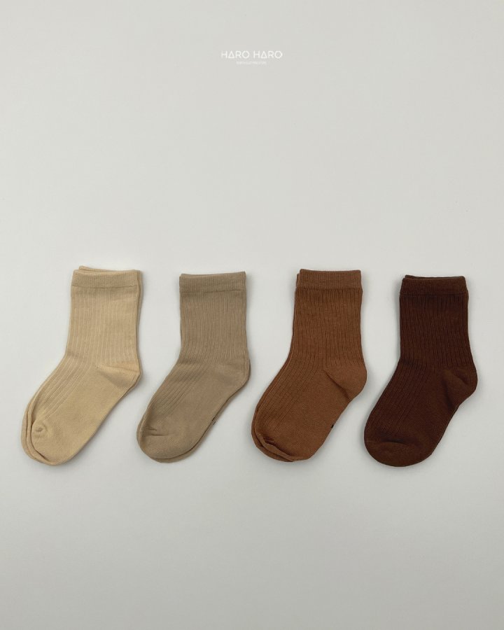 Haro Haro - Korean Children Fashion - #kidsshorts - Powder Socks Set (set of 4) - 2