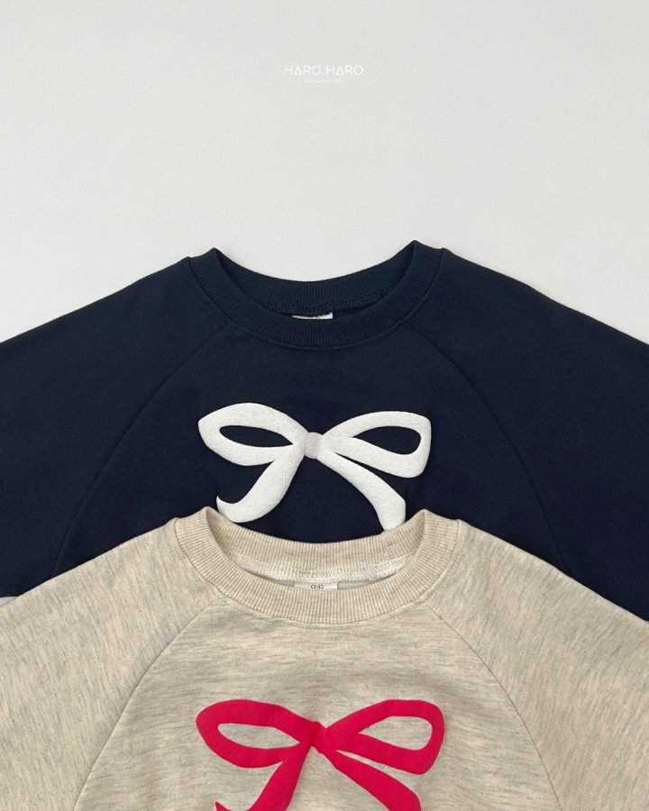 Haro Haro - Korean Children Fashion - #kidsstore - Fluffy Ribbon Sweatshirt - 3