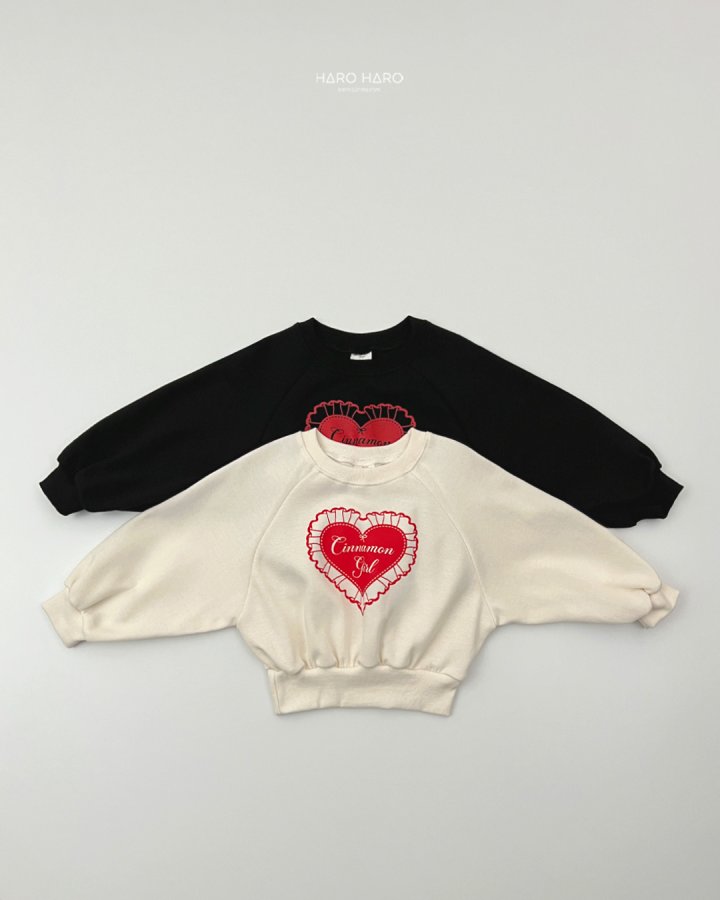 Haro Haro - Korean Children Fashion - #kidsstore - Heart Ribbon Sweatshirt - 2