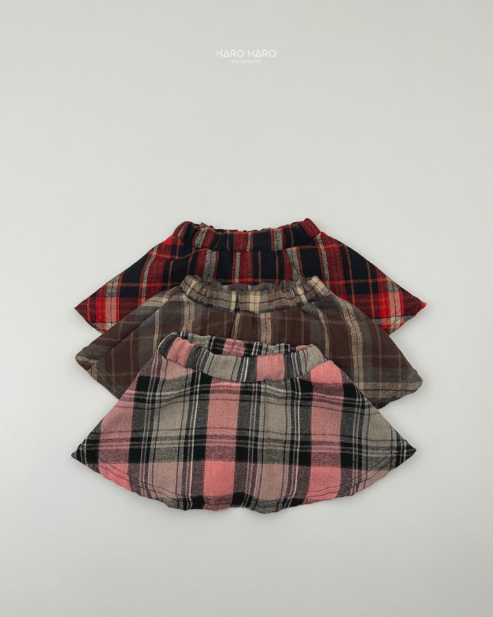 Haro Haro - Korean Children Fashion - #kidsstore - Sweet Check Mini Skirt - 2