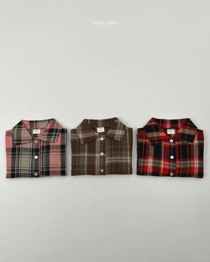 Haro Haro - Korean Children Fashion - #kidsstore - Best Check Shirt - 6