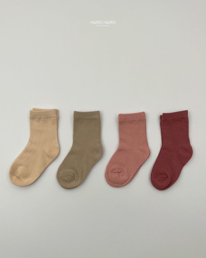 Haro Haro - Korean Children Fashion - #kidsstore - Powder Socks Set (set of 4) - 3