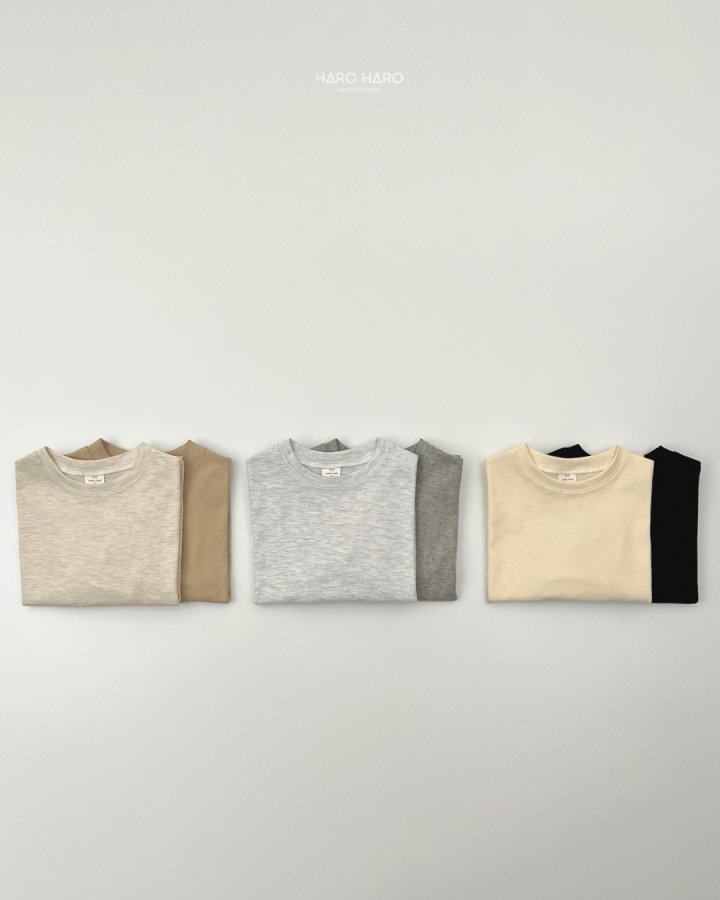Haro Haro - Korean Children Fashion - #kidzfashiontrend - Autumn Loose Tee (set of 2) - 7