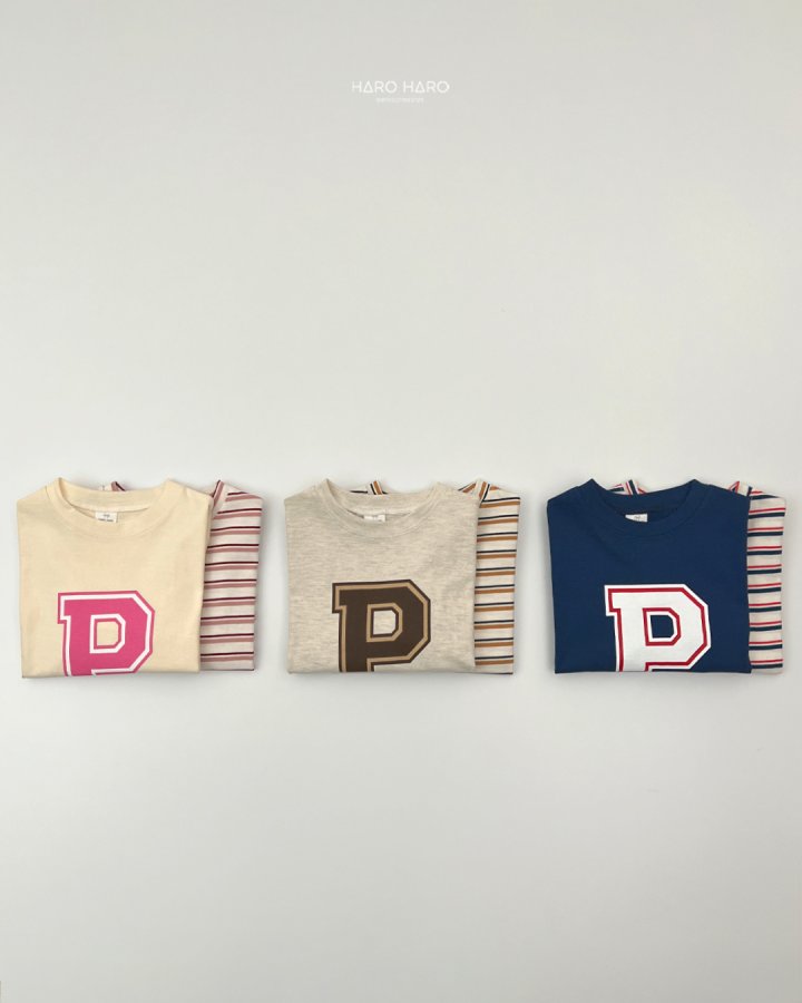 Haro Haro - Korean Children Fashion - #kidzfashiontrend - Point Logo Tee (set of 2) - 6