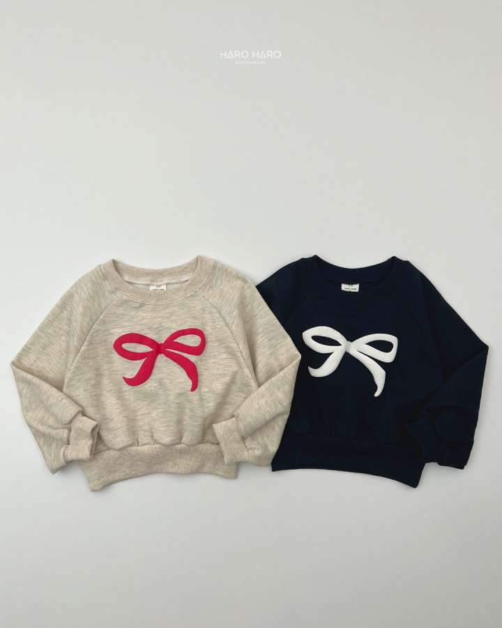 Haro Haro - Korean Children Fashion - #kidsstore - Fluffy Ribbon Sweatshirt - 4