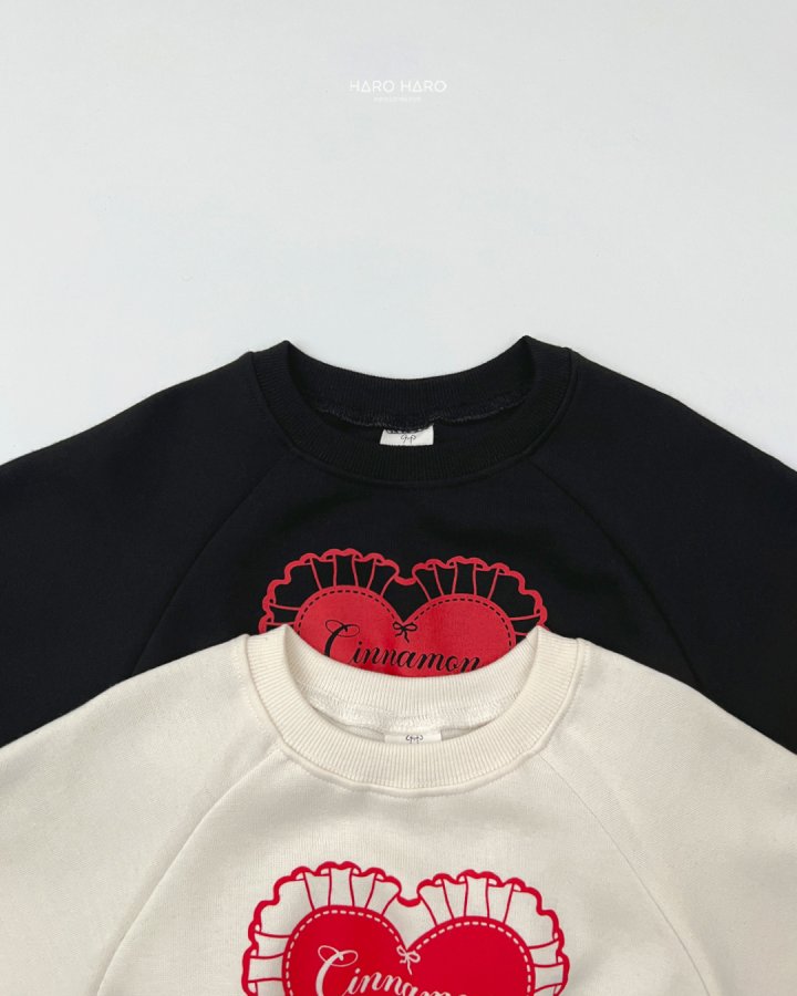 Haro Haro - Korean Children Fashion - #kidzfashiontrend - Heart Ribbon Sweatshirt - 3
