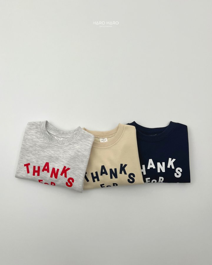Haro Haro - Korean Children Fashion - #kidzfashiontrend - (Kids) Thanks Sweatshirt - 8