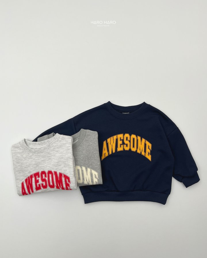 Haro Haro - Korean Children Fashion - #kidzfashiontrend - (Kids) Awesome Sweatshirt - 6
