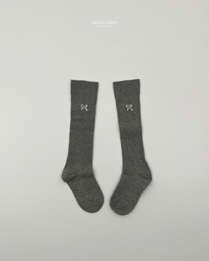 Haro Haro - Korean Children Fashion - #kidzfashiontrend - Ribbon Embroidered Knee Socks - 6