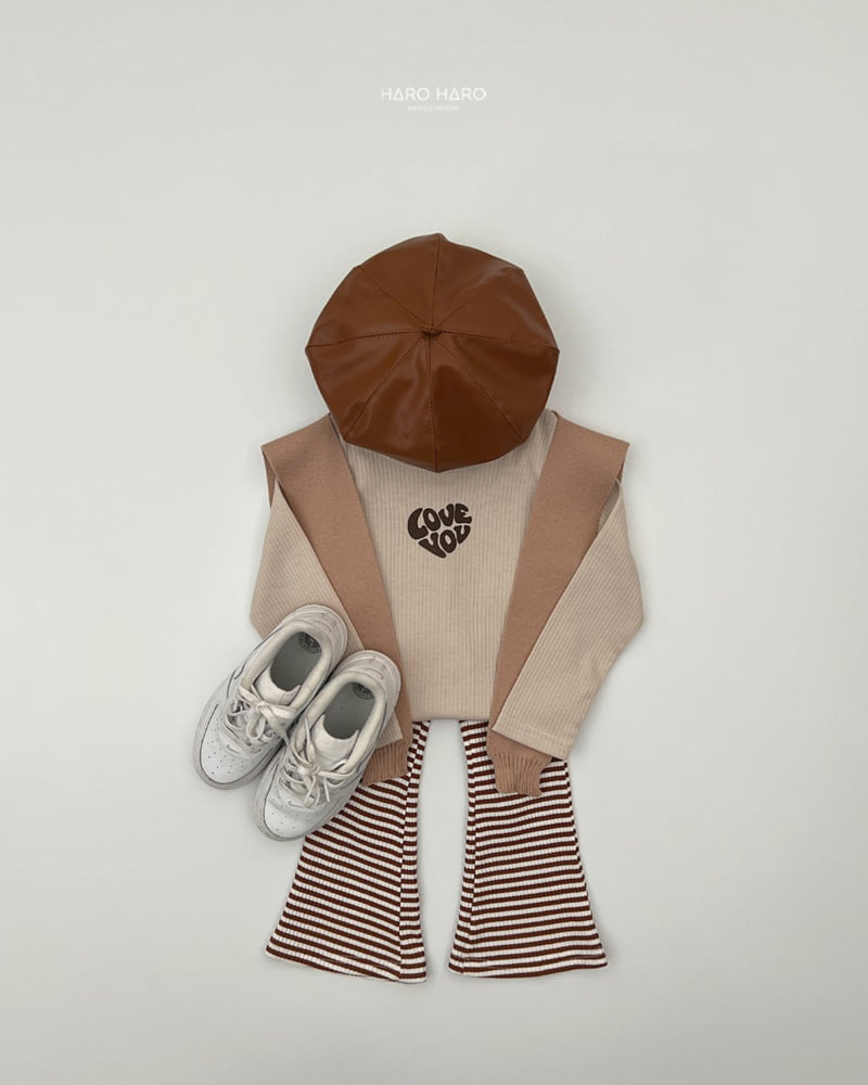 Haro Haro - Korean Children Fashion - #littlefashionista - Love You Tee (set of 2) - 10