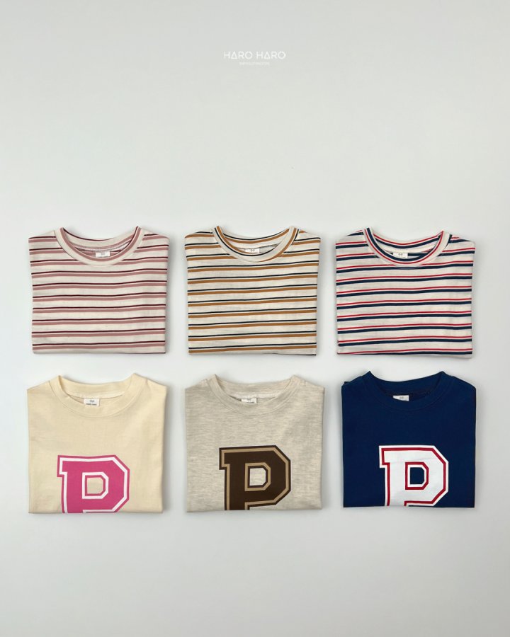 Haro Haro - Korean Children Fashion - #littlefashionista - Point Logo Tee (set of 2) - 8