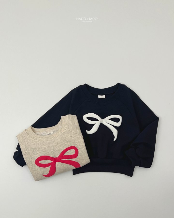 Haro Haro - Korean Children Fashion - #littlefashionista - Fluffy Ribbon Sweatshirt - 6