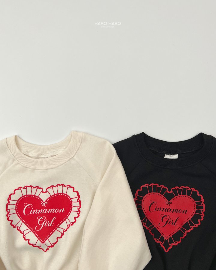 Haro Haro - Korean Children Fashion - #littlefashionista - Heart Ribbon Sweatshirt - 5