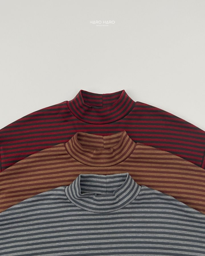 Haro Haro - Korean Children Fashion - #littlefashionista - Edge Loose Half Turtleneck Tee - 3