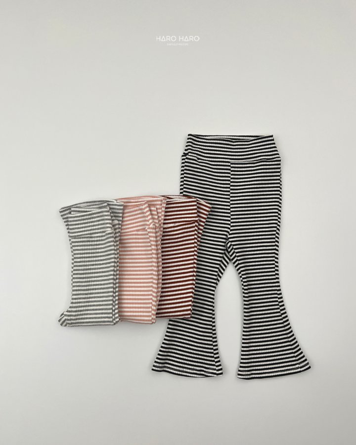 Haro Haro - Korean Children Fashion - #littlefashionista - Honey Stripe Leggings - 9