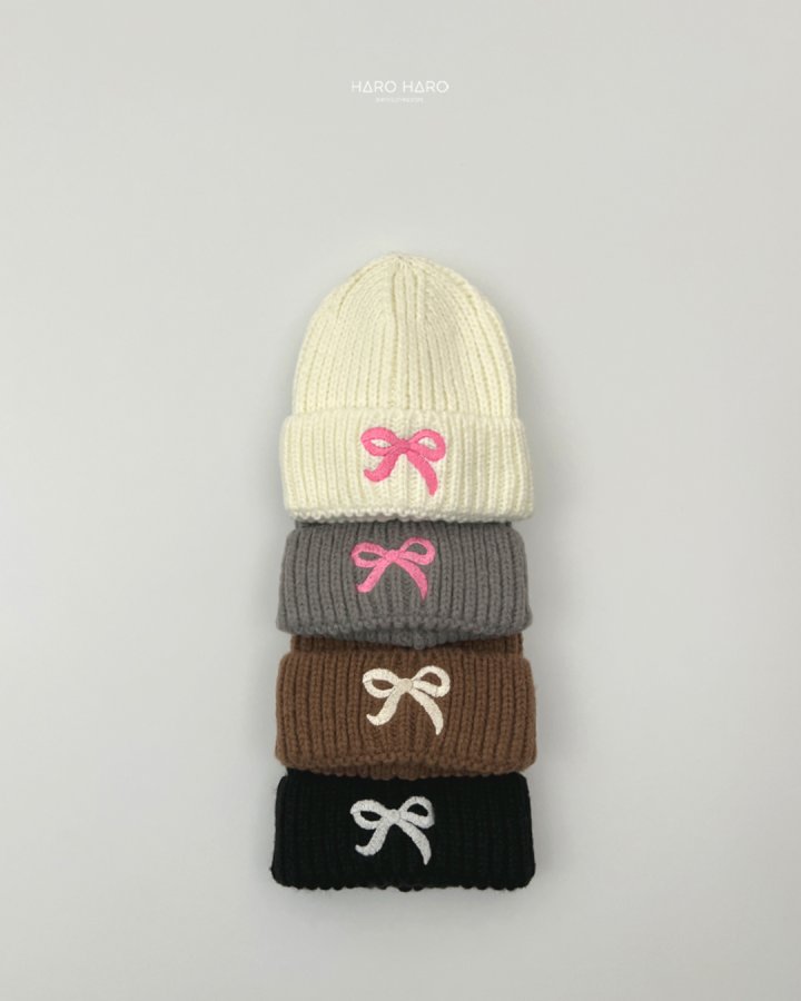 Haro Haro - Korean Children Fashion - #littlefashionista - Cute Ribbon Beanie - 3