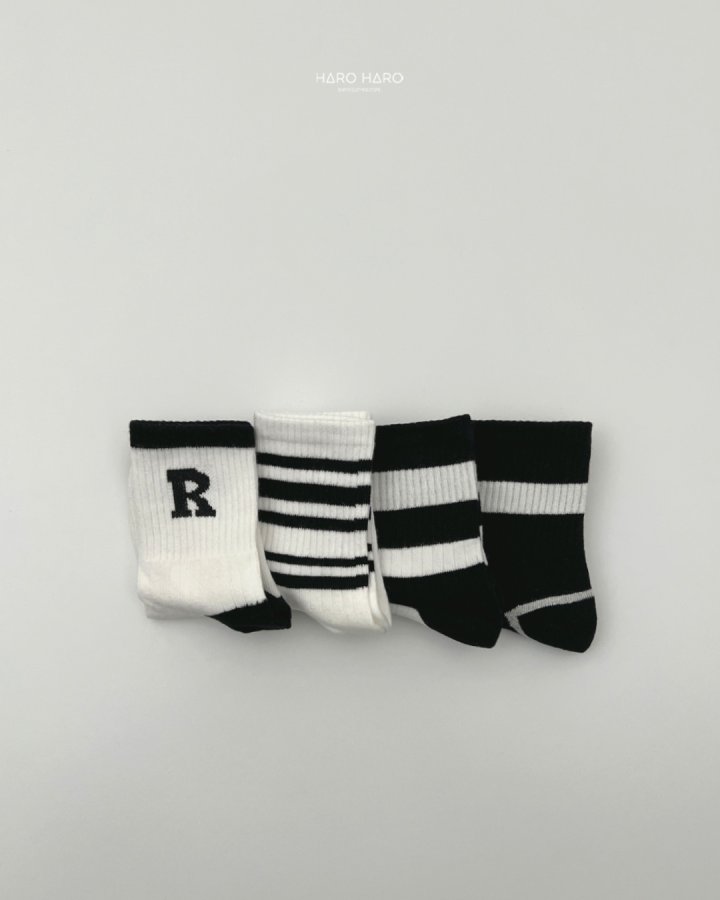 Haro Haro - Korean Children Fashion - #littlefashionista - Best Socks Set (set of 4) - 5