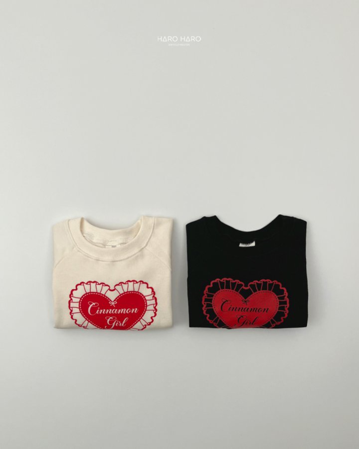 Haro Haro - Korean Children Fashion - #magicofchildhood - Heart Ribbon Sweatshirt - 6