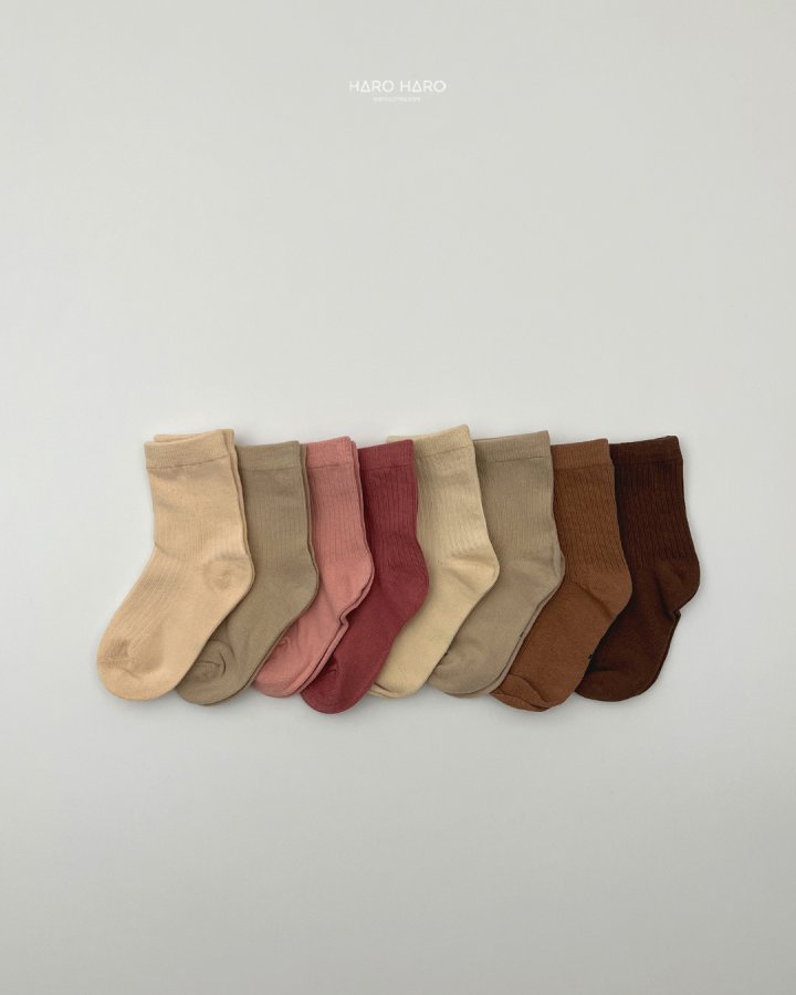 Haro Haro - Korean Children Fashion - #magicofchildhood - Powder Socks Set (set of 4) - 7