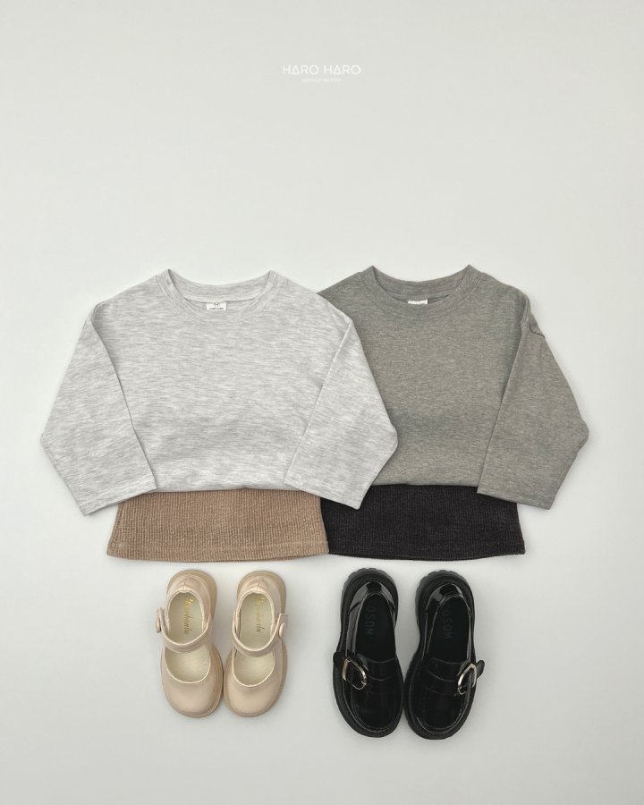 Haro Haro - Korean Children Fashion - #minifashionista - Autumn Loose Tee (set of 2) - 11