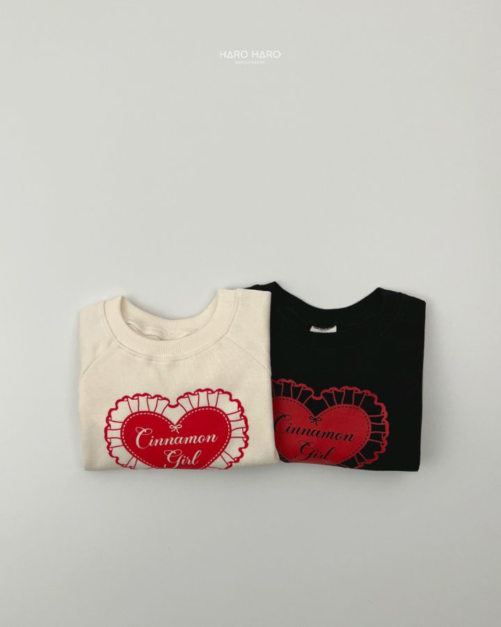 Haro Haro - Korean Children Fashion - #minifashionista - Heart Ribbon Sweatshirt - 7