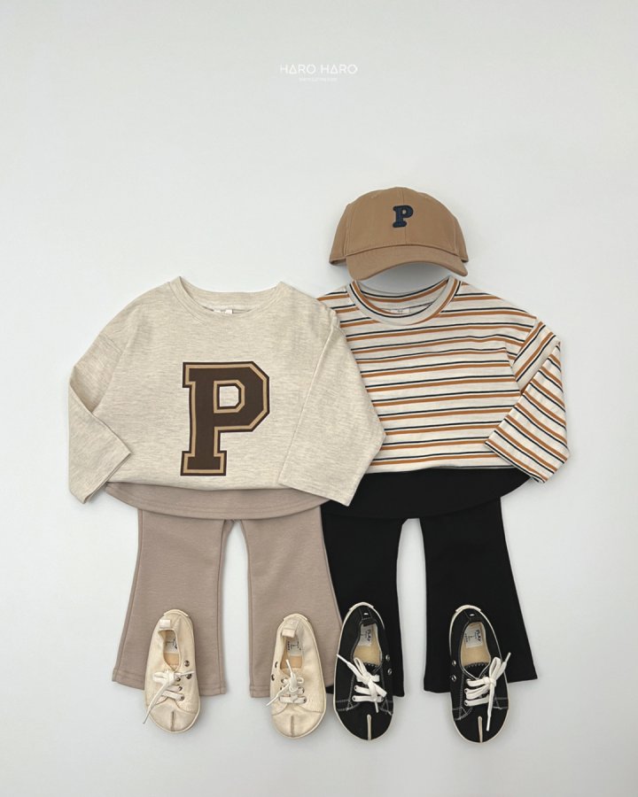 Haro Haro - Korean Children Fashion - #prettylittlegirls - Point Logo Tee (set of 2) - 11