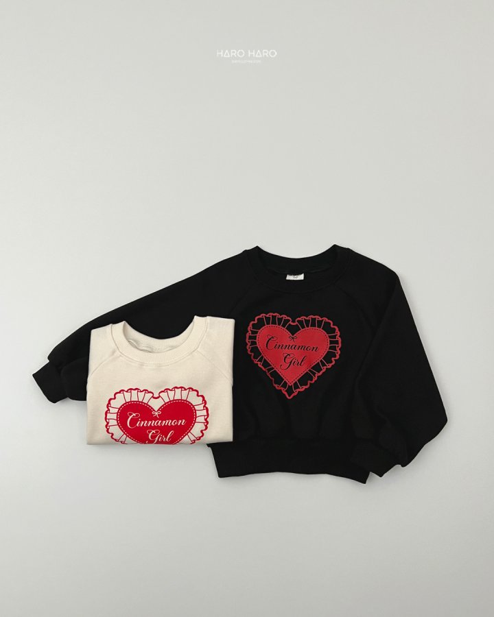 Haro Haro - Korean Children Fashion - #prettylittlegirls - Heart Ribbon Sweatshirt - 8