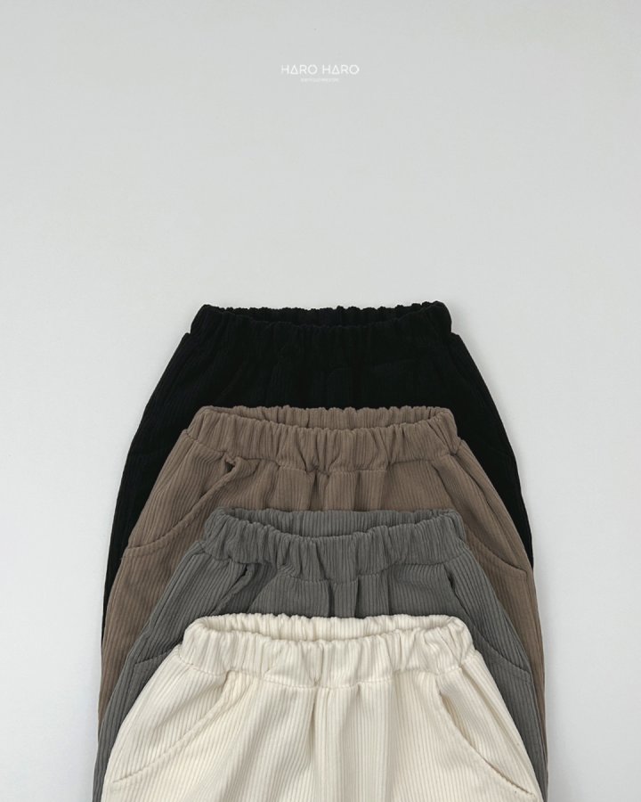 Haro Haro - Korean Children Fashion - #prettylittlegirls - Cappuccino Corduroy Pants - 3
