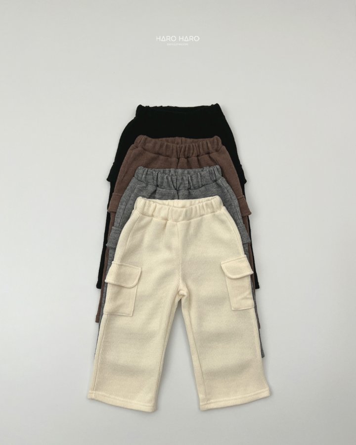 Haro Haro - Korean Children Fashion - #prettylittlegirls - Margaret Knit Cargo Pants - 2