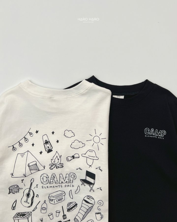 Haro Haro - Korean Children Fashion - #toddlerclothing - (Kids) Camping Tee - 4