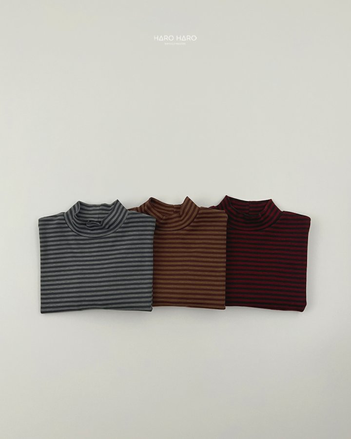 Haro Haro - Korean Children Fashion - #todddlerfashion - Edge Loose Half Turtleneck Tee - 7