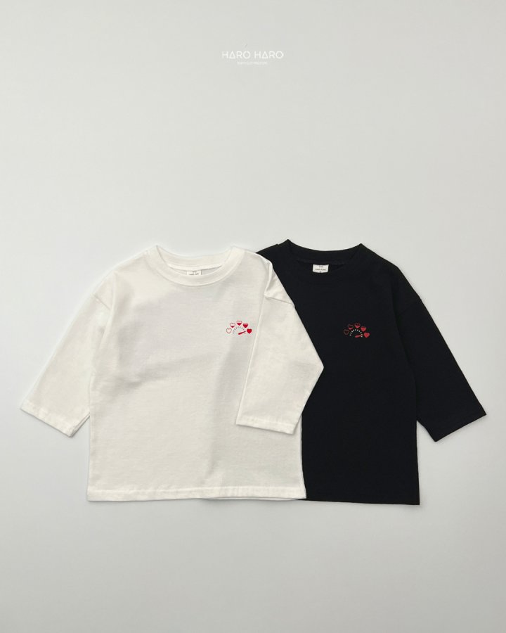 Haro Haro - Korean Children Fashion - #prettylittlegirls - (Kids) Heart Boom Tee - 4