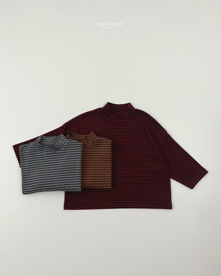 Haro Haro - Korean Children Fashion - #toddlerclothing - Edge Loose Half Turtleneck Tee - 8